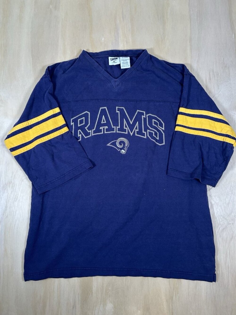 Vtg 2000s Los Angeles Rams Jersey Shirt Mens XL NFL Football Blue Yellow